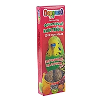 Зерновые палочки "Фруктовый коктейль" для попугаев, набор 2 шт, коробочка