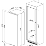 Встраиваемый холодильник Smeg S8L174D3E