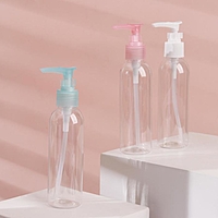 Бутылочка д/хранения с дозатором 150мл d4,4*17см пластик прозрачн/МИКС накл ОТ