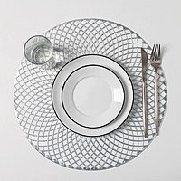 Набор салфеток кухонных 4 шт "Вира" 38х38 см, цвет серебро