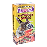 Зерновой корм "Мышильд" для декоративных кроликов, морковная забава, 400 г, коробка