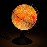 Глобус физический диаметр 210мм "Классик Евро" с подсветкой
