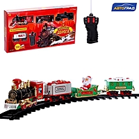 Железная дорога «С Новым Годом», крепление вокруг ёлки