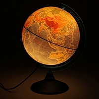 Глобус физический диаметр 250мм "Классик Евро" с подсветкой