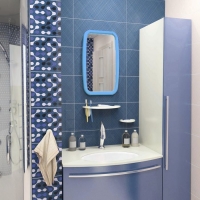 Набор для ванной комнаты "Оптима", цвет светло-голубой