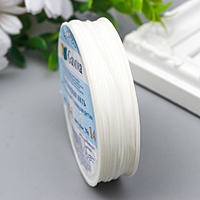 Резинка для бисера  "Gamma" d 1 мм  10 х18 м ± 0.9 м №14 белый