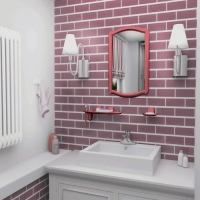 Набор для ванной комнаты Berossi, цвет перламутровый рубин