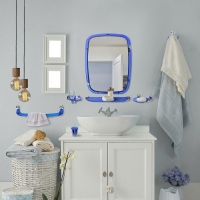 Набор для ванной комнаты "Вива классик", синий полупрозрачный
