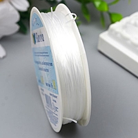 Спандекс для бисера без оплетки "Gamma" d 1 мм  10 х18 м ± 0.9 м №18 белый