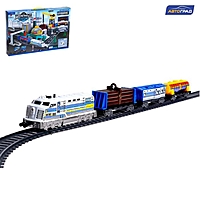 АВТОГРАД Железная дорога "Промышленный мегаполис" работает от батареек, длина пути 6,7 м.
