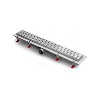 Трап MCH CH 850 M, d=40 мм, линейный, 850х60х1,5 мм, мокрый и сухой затвор, боковой слив