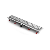 Трап MCH CH 750 M, d=40 мм, линейный, 750х60х1,5 мм, мокрый и сухой затвор, боковой слив