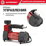 Компрессор автомобильный Autoprofi AKM-28 с сумкой