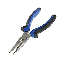 Длинногубцы TUNDRA, никелированные, двухкомпонентные рукоятки, 180 мм