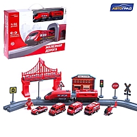 АВТОГРАД Железная дорога "Экспресс", 66 деталей, работает от батареек