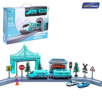 АВТОГРАД Железная дорога "Экспресс", 66 деталей, работает от батареек