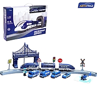 АВТОГРАД Железная дорога "Экспресс", 92 детали, работает от батареек