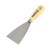 Шпатель малярный TUNDRA, металлический, деревянная рукоятка, 60 мм