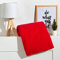 Плед "Экономь и Я" 75*100 см, красный, пл.160 г/м2, 100% п/э