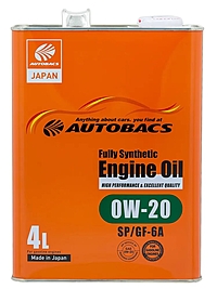 Масло Autobacs Fully Synthetic 0W-20 SP GF-6A 4 л A00032230