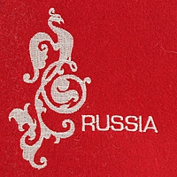 Банная шапка «Russia» красная