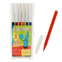 Фломастеры 6 цветов Школа талантов,невентилируемый колпачок