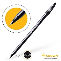 Ручка капиллярная Crown СМР-5000 чёрная, пластиковый пишущий узел