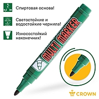 Маркер перманентный 3.0 мм Crown MULTI MARKER зелёный