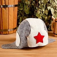 Банная шапка «Банная шапка танкиста», войлок, комбинированная