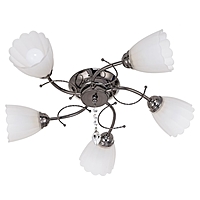 Люстра "Гелия"  5х40Вт Е27 черный хром 54х52х17см.