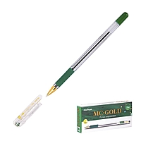 Ручка шариковая MunHwa MC Gold, стержень зеленый, узел 0.5 мм, грип