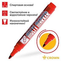 Маркер перманентный 3.0 мм Crown MULTI MARKER красный