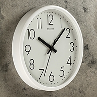 Часы настенные круглые "Аккурат", d=29 см, белые