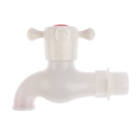 Кран шаровый, d=1/2" (12 мм) - под шланг, d=1/2" (12 мм) - наружная резьба, PVC-пластик, цвет МИКС