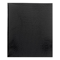 Тетрадь 48 листов в клетку Croco, бумвинил metallic, тиснение, блок офсет, чёрный