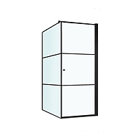 Душевое ограждение BERGES DARK 061020R, 90х90 см, прозрачное, без поддона, правое, черный
