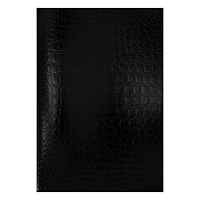 Тетрадь А4, 96 листов в клетку Croco, бумвинил metallic, тиснение, блок офсет, чёрный
