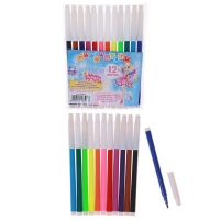 Фломастеры 12 цветов Школа талантов Принцесса,невентилируемый колпачок