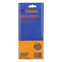 Отвертка TUNDRA, с набором бит и головок, 19 предметов