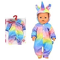 Одежда для пупса "Единорог" кигуруми