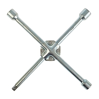 Ключ баллонный крестообразный усиленный TUNDRA, 16 х 350 мм, сатин, 17х19х21 мм, квадрат 1/2"