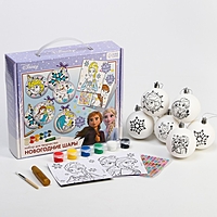 Набор для творчества "Елочные шары под раскраску" Холодное сердце, набор 6 шт