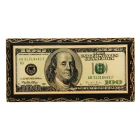 Шкатулка - купюрница «Доллар», 8,5х17 см, лаковая миниатюра, микс