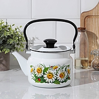 Чайник 2 л цилинд. деколь МИКС (белая)