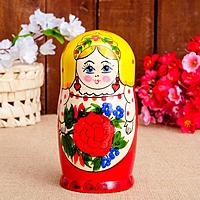 Матрешка "Сударушка" 5 кукол, семеновская роспись