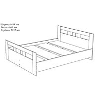 Кровать "Сопрано" с основанием, с/м 1600х2000, Анкор светлый