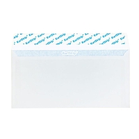 Конверт почтовый Е65 110х220мм чистый, без окна, силиконовая лента, внутренняя запечатка, 80г/м, упаковка 1000шт