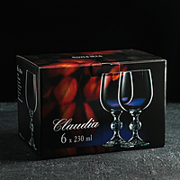 Набор бокалов для вина 230 мл "Клаудия", 6 шт