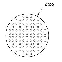 Лейка стационарная ZEIN Z0201, круглая, d=20 см, 1 режим, полированная нержавеющая сталь