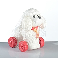 Игрушка пластмассовая Каталка Пудель 26*15*27см